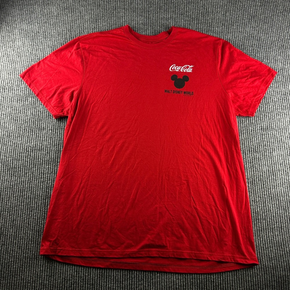 Disney Coca-Cola Mickey Mouse Walt Disney World Resort Red T-Shirt Mens XXXL